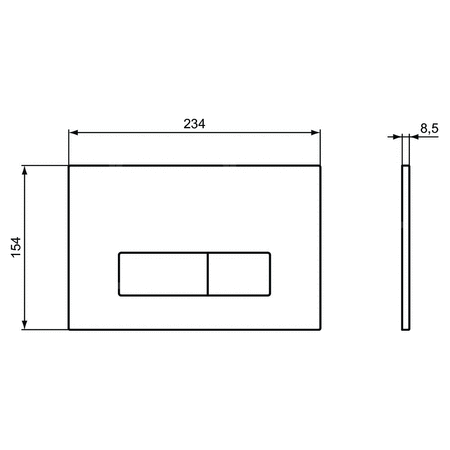 OLEAS PRZYCISK SPŁUKUJĄCY P2 BIAŁY