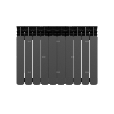 Grzejnik żeberkowy GAVIA 50 PLUS aluminium, podłączenie boczne 575 x 805 mm, kolor czarny, moc 1173.3 W