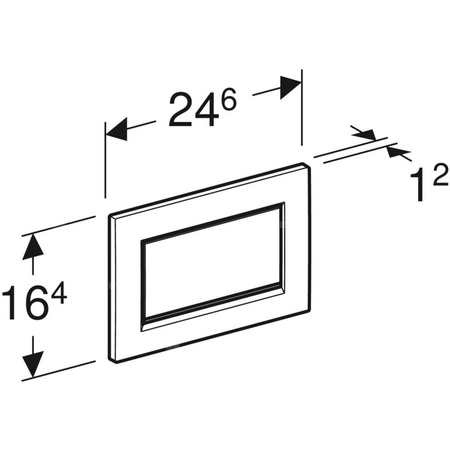 Przycisk uruchamiający Geberit Sigma10 1M, przedni, złocony, prostokątny