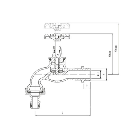 Zawór wodny PERFEXIM 3099 GZ 3/4'' x szybkozłączka do węża DN 20