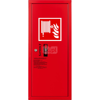 Hydrant DN25 zawieszany boczny, wąż 20 m, zamek patent, RAL 3000 prawy