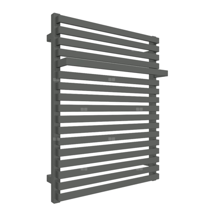 Grzejnik drabinkowy TERMA CITY, podłączenie SX, wym. 780 x 600 mm, kolor szary drogowy b RAL7043, moc 541W
