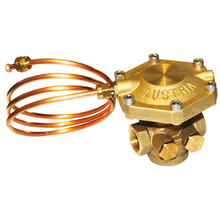 Regulator ciśnienia różnicowego HERZ 4002 FIX, mosiądz DN 32, zakres przepł. 23 kPa