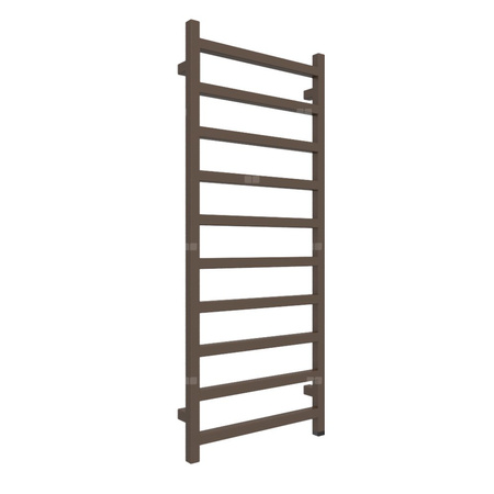 Grzejnik elektryczny TERMA SIMPLE ONE 1200 x 500 mm, kolor szlachetny brąz, moc 400 W, podłączenie E1, kabel prosty bez wtyczki czarny