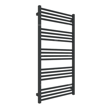 Grzejnik drabinkowy TERMA FIONA, podłączenie SX, wym. 1140 x 580 mm, kolor czarny jak kruk soft RAL9005, moc 550W