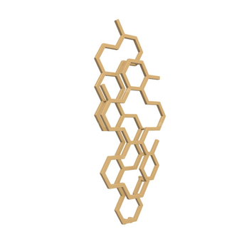 Grzejnik drabinkowy TERMA HEX, podłączenie ZX, wym. 1220 x 486 mm, kolor złoty połysk