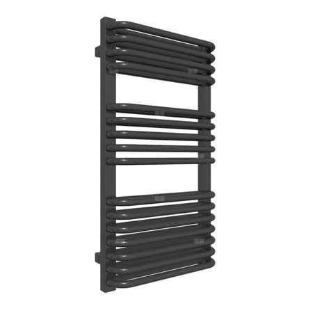 Grzejnik drabinkowy TERMA TYTUS, podłączenie ZX, wym. 820 x 440 mm, kolor czarny sygnałowy soft RAL9004, moc 533W