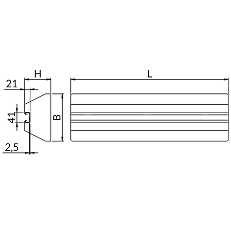 PDE-600 Podpora dachowa EPDM AL 600mm
