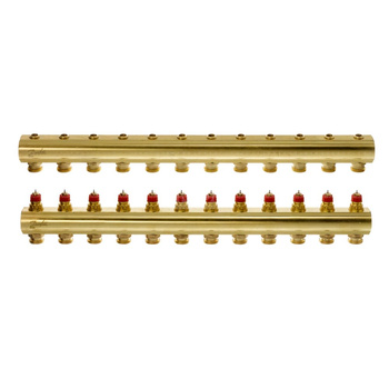 Rozdzielacz 12+12 Danfoss BIV, mosiądz