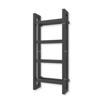 Grzejnik drabinkowy TERMA STAND, podłączenie SX, wym. 920 x 400 mm, kolor czarny sygnałowy mat RAL9004 (farba), moc 434W