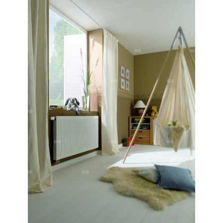 Grzejnik płytowy typ 33 KERMI X2 Profil-V, lewy, z osłonami wym. 600 x 1000 mm, kolor biały, moc 2236 W