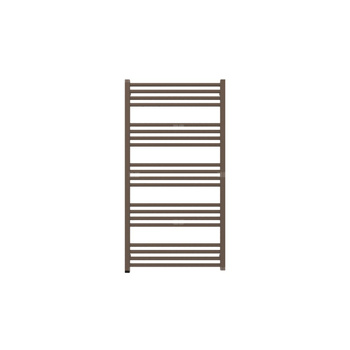 Grzejnik elektryczny TERMA FIONA ONE 1140 x 600 mm, kolor brązowy ziemisty RAL8028, moc 600 W, podłączenie E1, kabel prosty bez wtyczki czarny