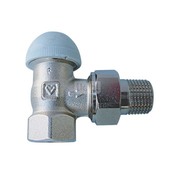 Zawór grzejnikowy termostatyczny HERZ TS-98-VH kątowy z nastawą wstępną, połączenie 1/2'' (niklowanie)