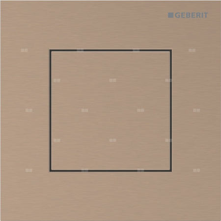 Przycisk uruchamiający Geberit typ 40 do systemu spłukiwania pisuarów z pneumatycznym uruchamianiem spłukiwania, kwadratowy: Czerwone złoto / Szczotkowany, powlekany easy-to-clean