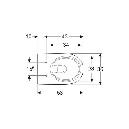 Deska sedesowa Geberit Selnova, mocowanie od góry: Wolne opadanie=Tak, Zawiasy wypinane=Nie, Mocowanie=Od góry, Biały / Błyszczący