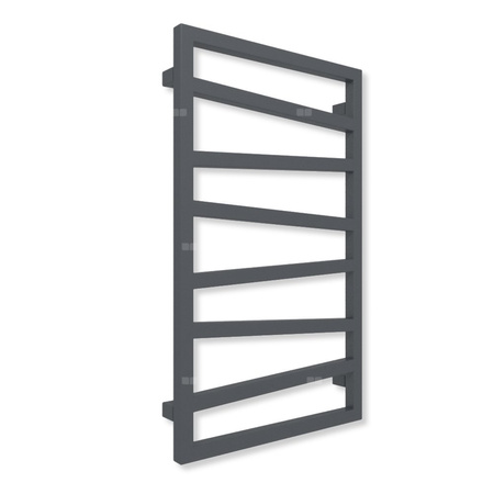 Grzejnik drabinkowy TERMA ZIGZAG, podłączenie PX, wym. 830 x 500 mm, kolor szary antracytowy RAL7016 (farba), moc 320W
