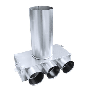 Skrzynka rozprężna TopFlex Metal 3-króćcowa, DN160/L280/przyłącza 3 x DN75