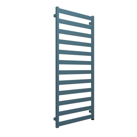 Grzejnik elektryczny TERMA VIVO ONE 1390 x 600 mm, kolor niebieski pastelowy RAL5024, moc 600 W, podłączenie E8, kabel spiralny z wtyczką szary