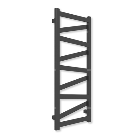 Grzejnik elektryczny TERMA VIPERA 990 x 400 mm, kolor heban, moc 300 W, podłączenie E8, kabel prosty bez wtyczki z maskownicą