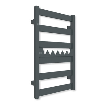 Grzejnik drabinkowy TERMA VIVO, podłączenie SX, wym. 670 x 400 mm, kolor czarny anodowy (farba), moc 230W