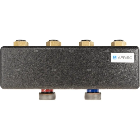 Rozdzielacz do instalacji c.o. AFRISO KSV 90-2 GZ 1 1/2'', 2-obieg. Nakrętka 1'', max. 50 kW