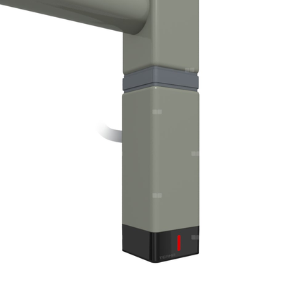 Grzałka TERMA One K30x30, 600W \ Tuba, RAL 7033, kabel prosty bez wtyczki z maskownicą [srebrzysty,