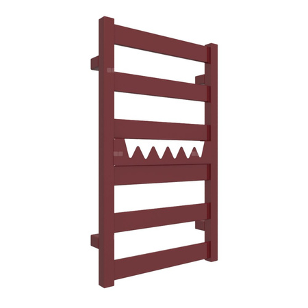 Grzejnik drabinkowy TERMA VIVO, podłączenie ZX, wym. 670 x 400 mm, kolor groovy czerwony (farba), moc 230W