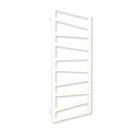 Grzejnik drabinkowy TERMA ZIGZAG, podłączenie ZS, wym. 1310 x 500 mm, kolor biała ściana (farba), moc 490W