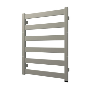 Grzejnik elektryczny TERMA VIVO ONE 670 x 500 mm, kolor biało-szary RAL9002, moc 300 W, podłączenie E8, kabel prosty bez wtyczki czarny