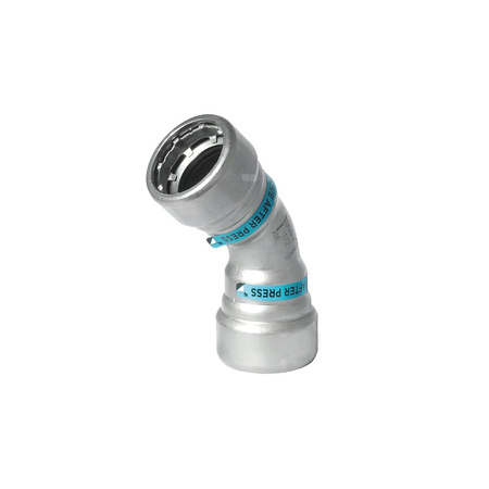 Łuk 45' SANHA Heavy Steel Press, stal (Cynk/nikiel), 3/4'' (zw x zw)