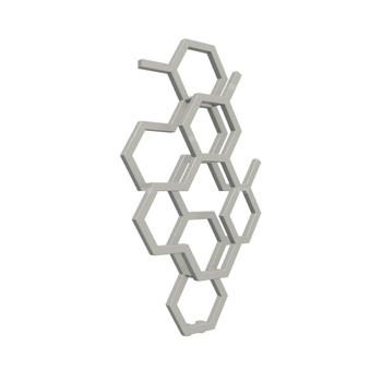 Grzejnik drabinkowy TERMA HEX, podłączenie ZX, wym. 821 x 486 mm, kolor malachit anodowy