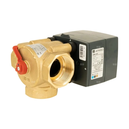 Zawór obrotowy trójdrogowy AFRISO ARV 386 Vario ProClick, mieszający, Siłownik elektryczny ARM 343, DN 40