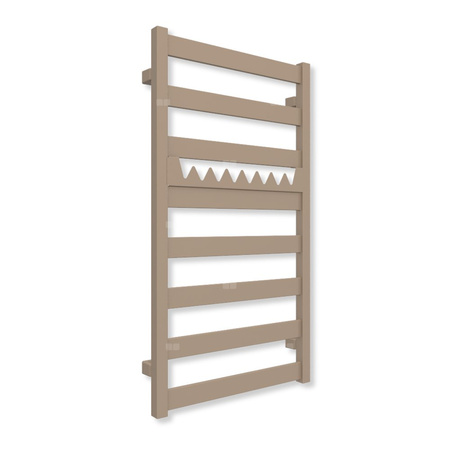 Grzejnik elektryczny TERMA VIVO 910 x 500 mm, kolor kwarc, moc 400 W, podłączenie E1, kabel prosty bez wtyczki z maskownicą