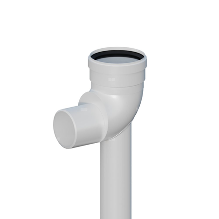 Kolano PP 87 st. redukcyjne DN80/60mm na podstawie L500mm z uszczelką [EPDM]