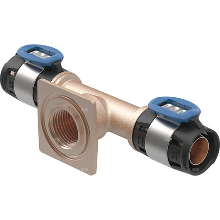 Trójnik przyłączeniowy Geberit FlowFit do spłuczki podtynkowej: Materiał=Brąz bezołowiowy (CuSn4Zn2PS), d=16mm, Rp=1/2 "