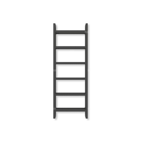 Grzejnik drabinkowy TERMA STAND, podłączenie SX, wym. 1380 x 500 mm, kolor czarny sygnałowy RAL9004 (farba), moc 743W