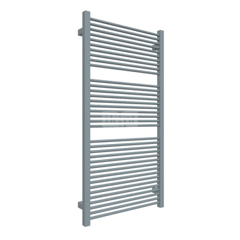 Grzejnik elektryczny TERMA MIKE 530 x 1035 mm, kolor szafir anodowy, moc 600 W, podłączenie E8, kabel prosty bez wtyczki z maskownicą czarny