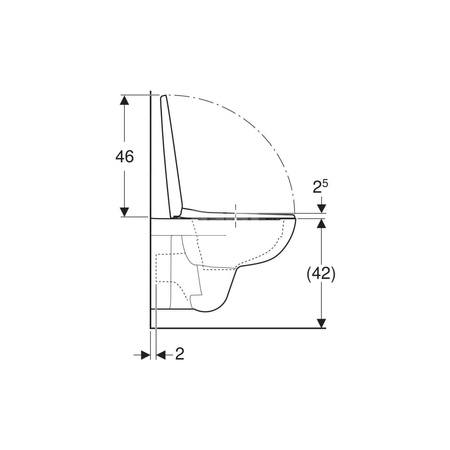 Deska sedesowa Geberit Selnova, mocowanie od góry: Wolne opadanie=Tak, Zawiasy wypinane=Nie, Mocowanie=Od góry, Biały / Błyszczący