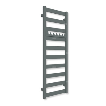 Grzejnik drabinkowy TERMA VIVO, podłączenie SX, wym. 1150 x 400 mm, kolor surowy metal (farba), moc 366W