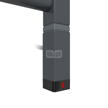 Grzałka TERMA One K30x30, 1000W \ Tuba, Metallic Black, kabel prosty z wtyczką [czarny, 1,5m, logo T