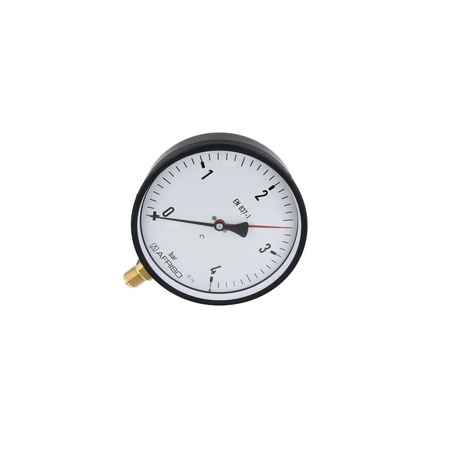 Manometr z rurką Bourdona AFRISO RF standardowy 0/4 bar G1/2B radialne fi 160 mm, kl. 1.6%