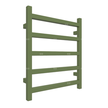 Grzejnik drabinkowy TERMA SIMPLE, podłączenie ZX, wym. 600 x 500 mm, kolor zieleń paproci RAL6025, moc 217W