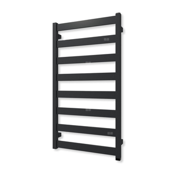 Grzejnik elektryczny TERMA VIVO ONE 910 x 500 mm, kolor metaliczna czerń, moc 400 W, podłączenie E1, kabel prosty bez wtyczki biały