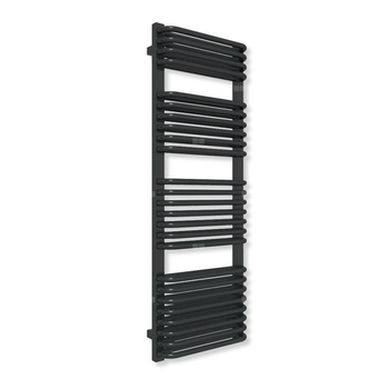 Grzejnik drabinkowy TERMA TYTUS, podłączenie SX, wym. 1260 x 440 mm, kolor czarny jak kruk połysk RAL9005 (farba), moc 828W