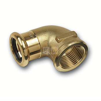 Kolano 90' SANHA PURAPRESS, brąz, 28 mm x 1/2'' (zw x GW)