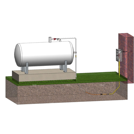 Przyłacze gazu płynnego 2GN, bez skrzynki, bez reduktorów (DN32)