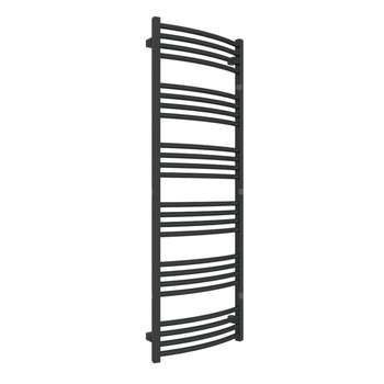 Grzejnik drabinkowy TERMA LENA, podłączenie SX, wym. 1380 x 486 mm, kolor czarny jak kruk soft RAL9005, moc 582W