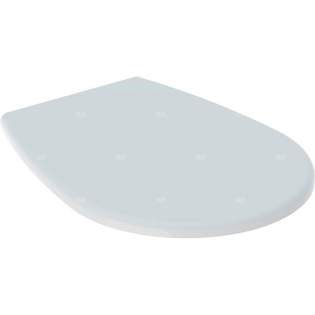 Deska sedesowa Geberit Renova, owalna, mocowanie od dołu: Wolne opadanie=Nie, Mocowanie=Od dołu, Biały / Błyszczący