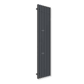 Grzejnik elektryczny TERMA TRIGA E 1700 x 380 mm, kolor metaliczna czerń, moc 800 W, podłączenie E1, kabel spiralny z wtyczką czarny