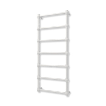 Grzejnik elektryczny TERMA RETRO 1170 x 500 mm, kolor chrom, moc 200 W, podłączenie E1, kabel prosty bez wtyczki z maskownicą szary